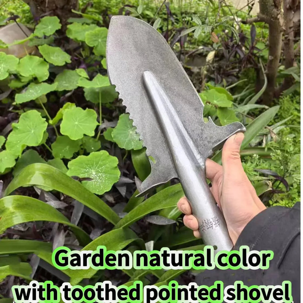 EH Thickened Serrated Shovel Special Pointed Shovel for Tree Digging Manganese Steel Trenching Shovel