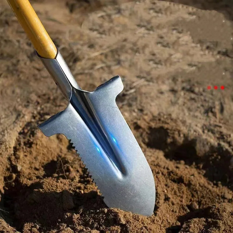 EH Thickened Serrated Shovel Special Pointed Shovel for Tree Digging Manganese Steel Trenching Shovel