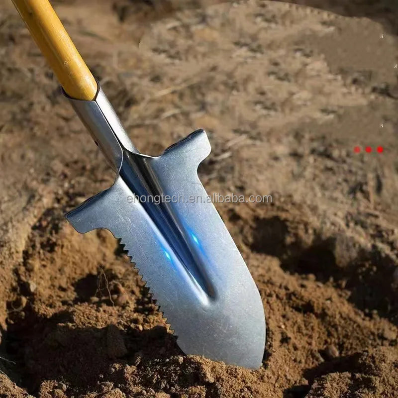 EH Thickened Serrated Shovel Special Pointed Shovel for Tree Digging Manganese Steel Trenching Shovel