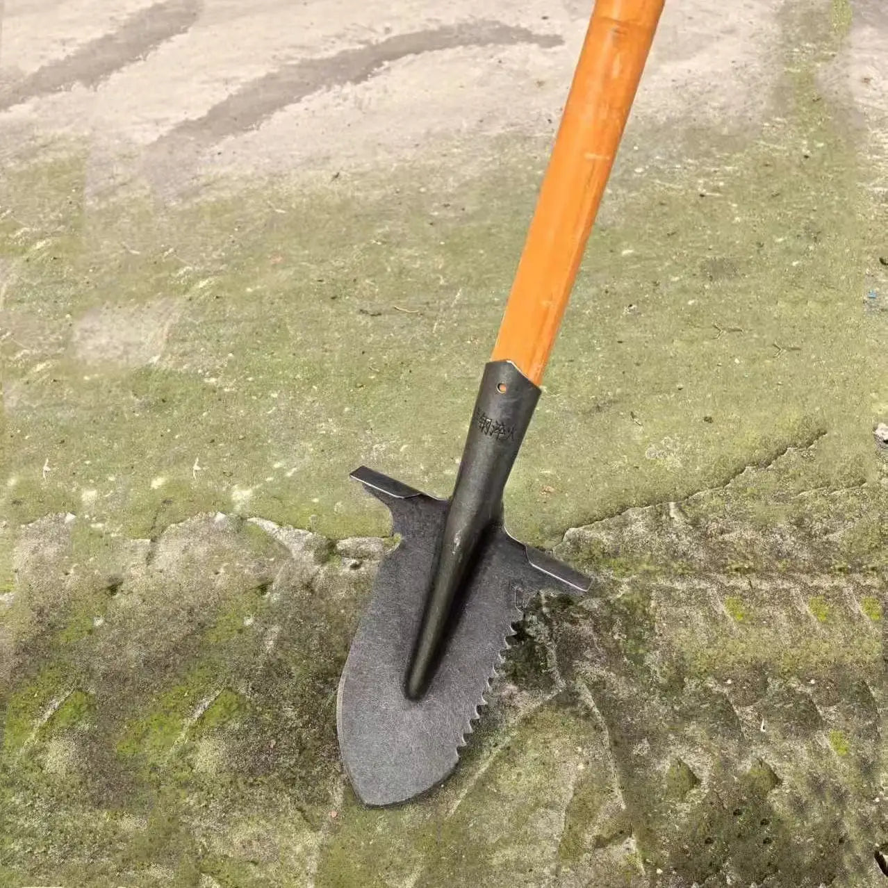 EH Thickened Serrated Shovel Special Pointed Shovel for Tree Digging Manganese Steel Trenching Shovel